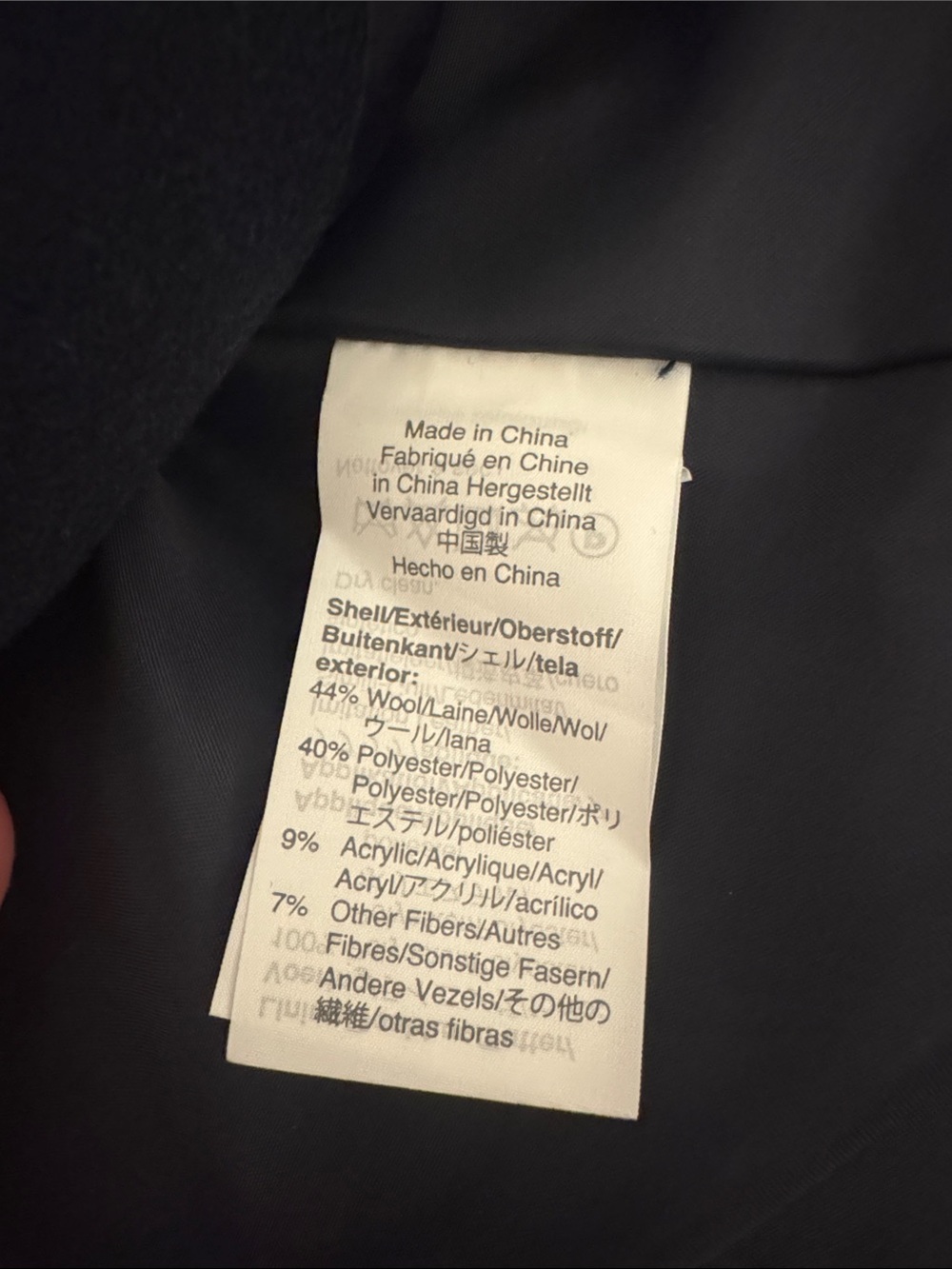 J. Crew Navy Wool Toggle Cape with Leather Accents - Picture 5 of 6